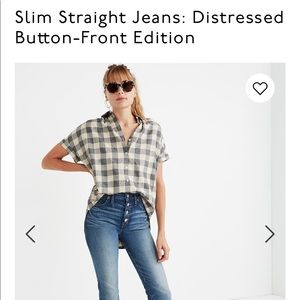 Madewell slim straight jeans